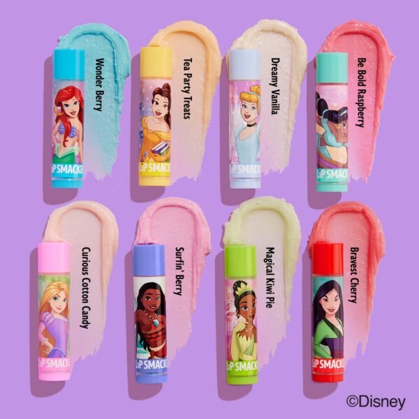 71iIJPbtJL._SL1500_.jpg Lip Smacker Disney Princess Flavored Lip Balm Party Pack 8 Count, Clear, For Kids