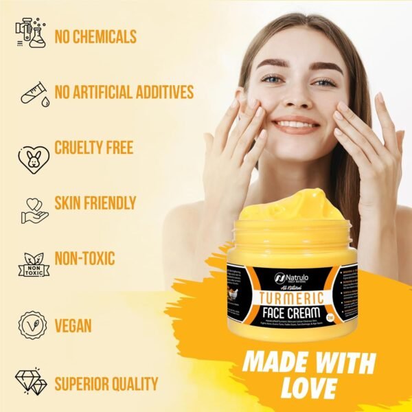 71igyH91OHL._SL1500_.jpg Turmeric Cream for Face & Body - All Natural Turmeric Cream Skin Brightening Lotion - Turmeric Cream Cleanses Skin, Fights Acne, Evens Tone - Pure Handcrafted Skincare Made in the USA 2 Oz