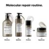 L'Oréal Professionnel Paris Absolut Repair Molecular Hair Mask - Repairs Damage & Restores Strength For Extremely Dry Damaged Hair, Extra Detangling & Hydration, Peptides Bonder