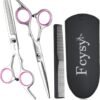 71irRsR6xHL._AC_SL1500_.jpg Hair Scissors Blending Shears Set, Fcysy Barber Shears Thinning Shears Kit, Hair Cut Set Professional Salon Haircutting Tools Hairdresser Scissors of Hairdressing Accessories
