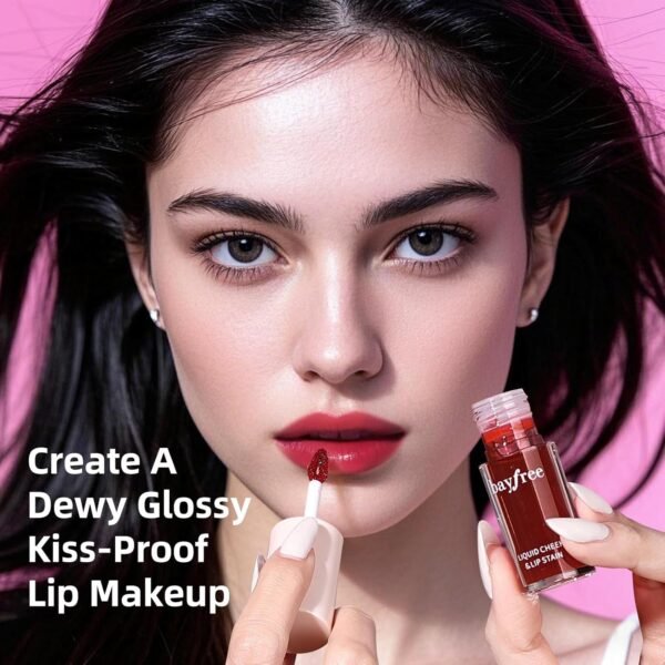 71iw0-ayeHL._SL1500_.jpg Liquid Cheek & Lip Stain, Korean Lip Tint with Moisturizing & Weightless, Non-Sticky, Long-Lasting, Kiss-proof, All Long-wearing, Vegan Makeup (Rose Cherry)