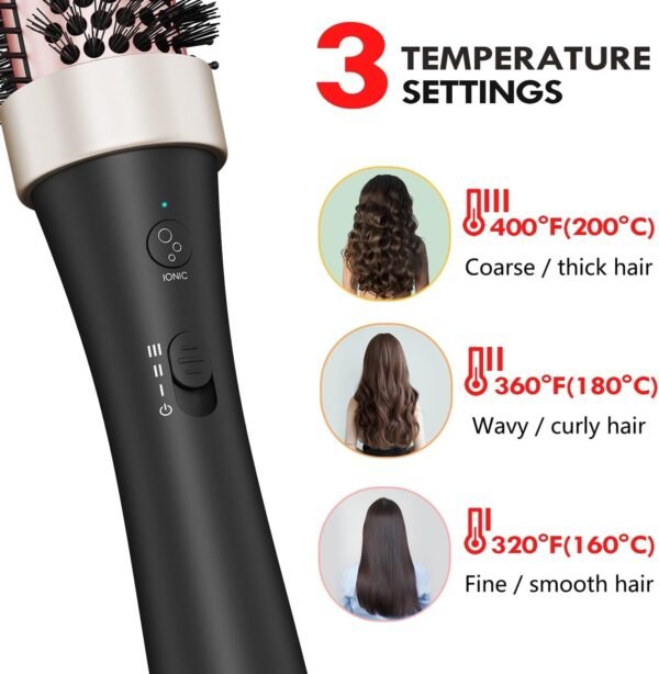 71iwoPisK3L._AC_SL1500_.jpg Ionic Thermal Brush Curling Iron Brush Heat Hair Curling Brush with Ceramic Tourmaline Hair Styler 1.5 Inch Heated Round Hair Brush Dual Voltage Hot Brushes for Volume Hair Curler