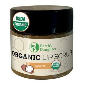 71iws1yw9sL._SL1500_.jpg Earth's Daughter Organic Coconut Lip Scrub 0.7 oz - USDA Organic, Fair Trade, Sugar, Jojoba Oil, Beeswax, Coconut Oil, Calendula Extract