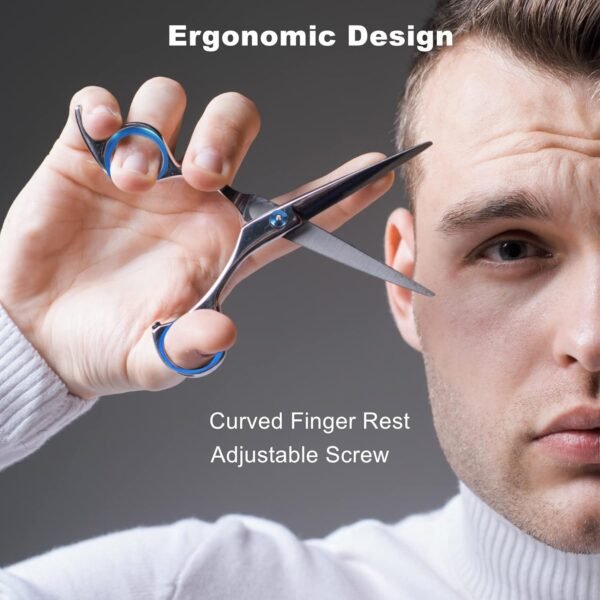 71iznzDYqyL._AC_SL1500_.jpg Haircut Scissors Kit, 11 Pcs Professional Set - Haircut, Thinning Scissors, Neck Duster Brush, Comb, Barber Cape, Hair Clips, Hairdressing Shears for Barber and Home