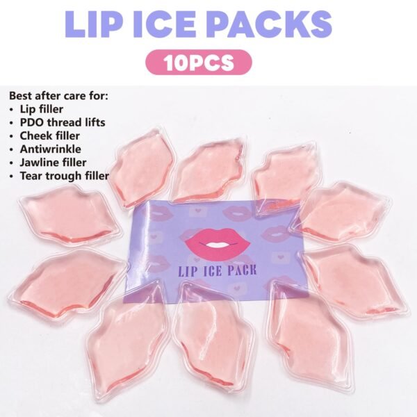 Lip Ice Pack for Cosmetic (10 PCS)，Ice Pack After lip ice treatment, reusable ice pack lip shape ice pack to relieve pain and relax lips, anti-aging lip care ice pack to reduce lip swelling