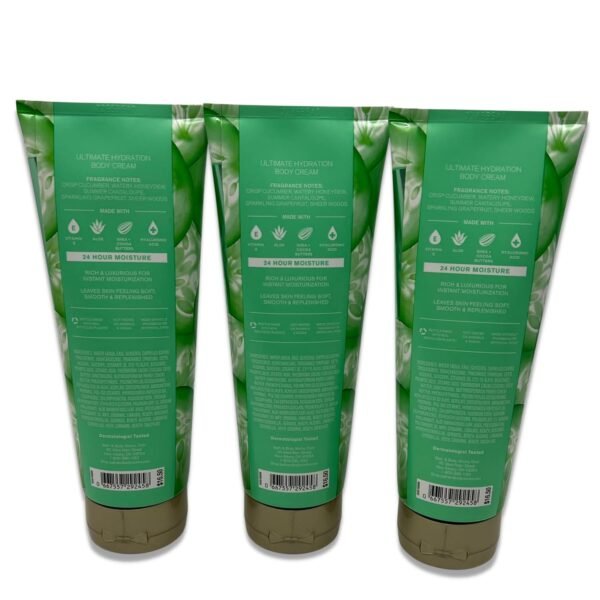 Bath & Body Works Cucumber Melon Ultimate Hydration Body Cream 8oz - Pack of 3