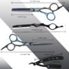 71jFHQ6poQL._SL1500_.jpg Barber Hair Cutting Scissors Set, Fozirut Professional Haircut Scissors Thinning Shears Straight Edge Razor Barber Accessories Hair Trimming Kit, Hairdresser Tools Haircutting Shears Pro for Men Women