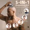 9D Head Shavers for Bald Men, 5 in 1 Detachable Head Shaver with LED Display, IPX7 Waterproof Wet Dry Rechargeable Electric Shavers for Men Grooming Kit for Home & Travel