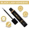 GEMERRY False Lash Glue - Super Strong Hold Black Non-Irritating Waterproof Eyelash Adhesive for Any DIY Strip Lashes - 5ml 0.17oz