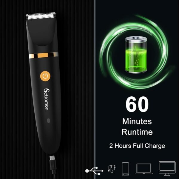 Electric Groin Hair Trim Ball Trimmer for Men Body Shaver Below-The-Waist Groomer Nose Hair Trimmer Waterproof Cordless 3 in 1