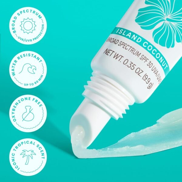 71jpQ0LKSSL._SL1500_.jpg Hawaiian Tropic Lip Sunscreen SPF 30, Island Coconut | SPF Lip Balm, Beach Essentials, Travel Size Sunscreen for Lips, 0.3oz