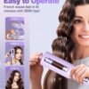 71jtxwKKViL._AC_SL1500_.jpg Hair Crimpers and Wavers with Cool Airflow Styling, Beach Waver Curling Iron with 4 Adjustable Curl, Anti-Scald Crimper Hair Tool for Women, 8s Smart Timer, Fast Heating, 100 Million Ions, LCD