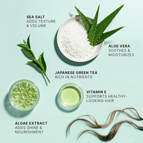 Beauty by Earth Sea Salt Spray for Textured Beach Waves & Volume - USA Made with Organic Ingredients, Texturing & Volumizing Spray for Fine Hair for Men & Women