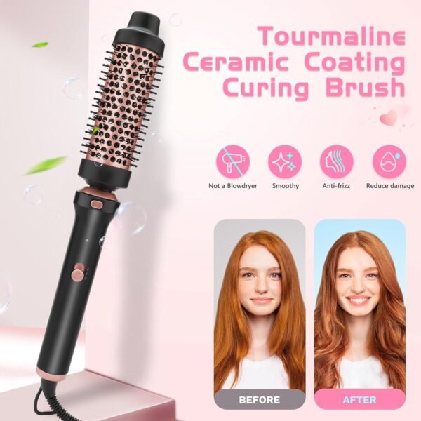 71kIGwodJL._AC_SL1500_.jpg GSKY 5 in 1 Curling Iron Set, Hair Curler with Curling Brush and 4 Interchangeable Ceramic Curling Wand(0.5”-1.25”), Fast Heating, Include Suitcase & 2 Clips & Heat Protective Glove