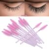 71kK1-yoGQL._SL1500_.jpg Tbestmax 100 Disposable Eyelash Brush Mascara Wands Spoolies for Eye Lashes Extension Eyebrow and Makeup Pink