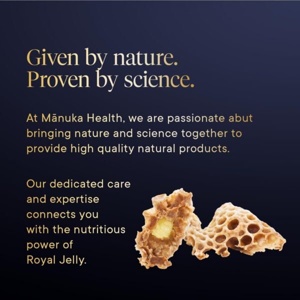 Manuka Health Royal Jelly Capsules, 1000mg NET - 180 Count (3-Month Supply) - Traditional Anti Aging Supplement from New Zealand