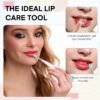 Unaone Lip Scrub Brush - 2 PCS Dual-ended Lip Scrubber Exfoliator and Silicone Lip Brush, 2-in-1 Silicone Lip Scrub Tool Lip Mask Applicator, Gentle Exfoliator & Applicator for Soft