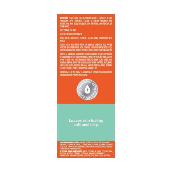 Sally Hansen Bleach Cream for Facial Hair & Body Hair, Vegan Formula, Enriched with Glycerin, All Skin Types, Pack of 2 (Package May Vary)