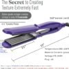 MBHAIR Ceramic Crimper Iron for Volumizing Fluffy Hairstyle, Corrugation Crimper Hair Iron, Anti Static Ceramic Hair Crimping Iron Adjust Temperature (Purple)