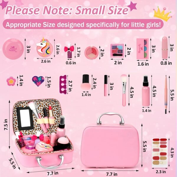 For Ideahome Kids Washable Makeup Girl Toys - Real Make Up Set, Little Girls Makeup Kit for Toddler Kid Children Princess, Christmas Birthday Gift Toys for Girl 4 5 6 7 8 9 10 Year Old