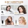 Hair Dryer Brush 5 in 1, Negative Ion Blow Dryer Brush Set Upgrade Hot Air Brush As A Gift for Straight/Curl/Drying/Smoothing Air Styler Curling Wrap Air Curler, Curling Iron Hair Styling Tools