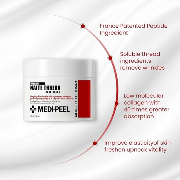 Naite Thread Neck Cream Anti-Ageing Anti-Wrinkle Neck & Décolleté Cream, Neck Care, Reduces Wrinkles, Gives Skin Elasticity