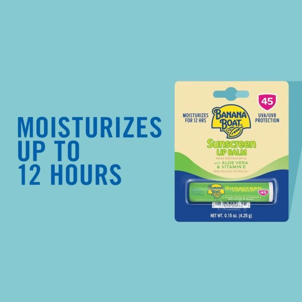 71l1SbYgexL._SL1500_.jpg Banana Boat SPF Lip Balm with Aloe Vera & Vitamin E, 0.15oz | Beach Essentials, Moisturizing Lip Sunscreen SPF 45, Travel Sunscreen for Lips, 0.15oz