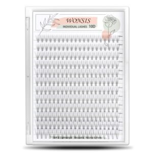 71lE3DiDjhL._SL1500_.jpg Individual Lashes, Lash Clusters, 240 Pcs 10D Individual Lash Extensions, Natural Soft Lightweight Reusable, Thickness 0.07mm C Curl False Eyelashes 10/11/12/13/14mm (10D 10-14mm)