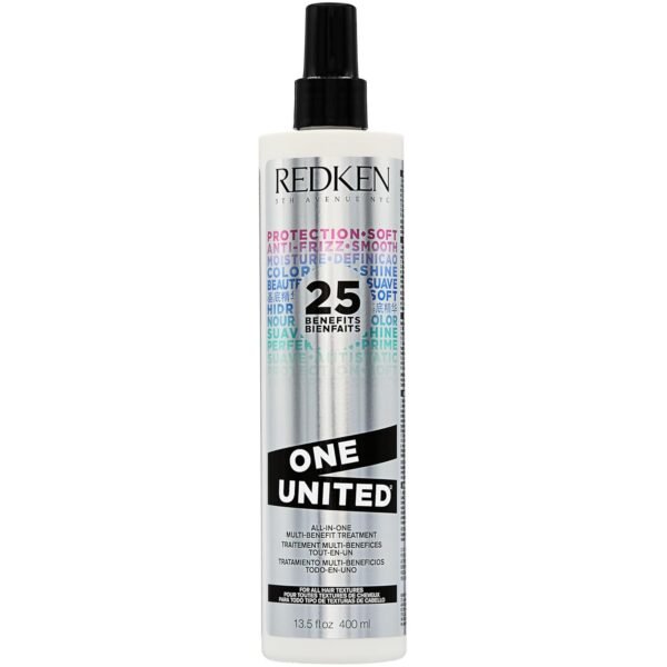 Redken One United All-In-One Leave In Conditioner - Multi-Benefit Treatment For All Hair Types, Heat Protectant Spray, Paraben-Free