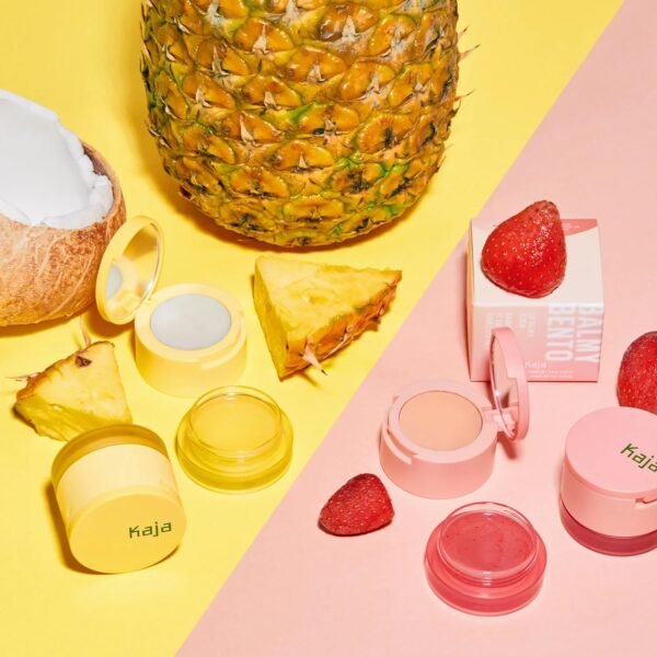 71lZrtQevHL._SL1500_.jpg KAJA Lip Balm - Balmy Bento | Scrub, with Coconut Oil, Clear Finish Treatment, Moisturize, Exfoliate, Smoothes Butter Lips Care, Compact Travel Size, Piña Colada, Korean Beauty, 0.4 Oz