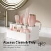 71lhjrzcgaL._AC_SL1500_.jpg NIUBEE Acrylic Hair Styling Tool Organizer and Holder - Bathroom Countertop Storage for Blow Dryers, Accessories, Makeup, and Toiletries
