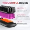 71liZonHTqL._AC_SL1500_.jpg TYMO Ionic Hair Straightener Brush - One-Step Hair Straightener for Women, Straightening Brush with Negative Ions, 16 Temp Settings, LCD Display, Dual Voltage, Hot Comb Flat Iron for Frizz-Free Styles