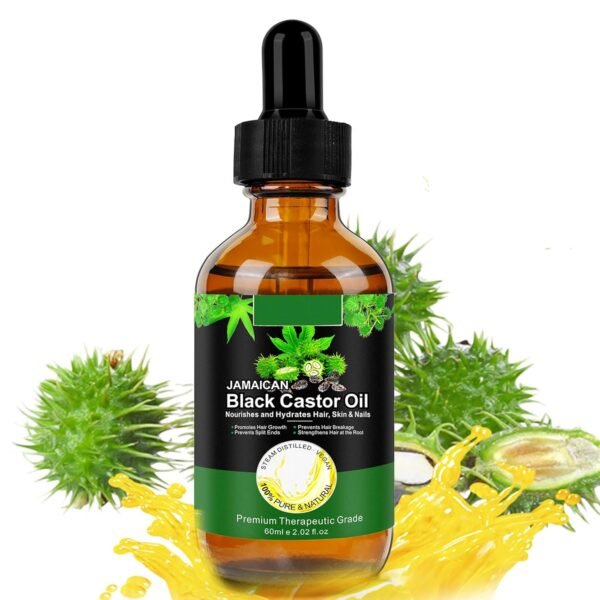 71ljaXeQqhL._SL1500_.jpg Black Castor Oil, Cold Pressed Organic Pure Hair Oil For Hair Growth, Natural Carrier Oil for Thicker Eyebrows Eyelashes, Scalp, Face, Skin Moisturizer,Moisturizing Massage Oil for Aromatherapy (1pcs)