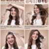 7MAGIC 7 in 1 Hair Styler & Hair Dryer Brush, 110,000 RPM High-Speed Blow Dryer with Negative Ions for Frizz-Free Styling Fast Drying Curling Volumizing Straightening, Hot Air Styler with Travel Case