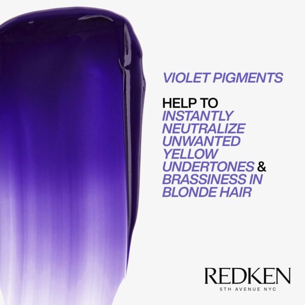 Redken Blondage Express Anti-Brass Mask For Blonde & Highlighted Hair - Ultra-Pigmented Purple Mask For Blonde Hair