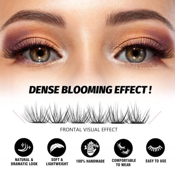 71lpwshbIlL._SL1500_.jpg DIY Eyelash Extension Lash Clusters 120 Clusters False Eyelash 3D Effect Individual Natural Lashes Set at Home Eyelash Extension Kit Lashes Pack Volume Mixed