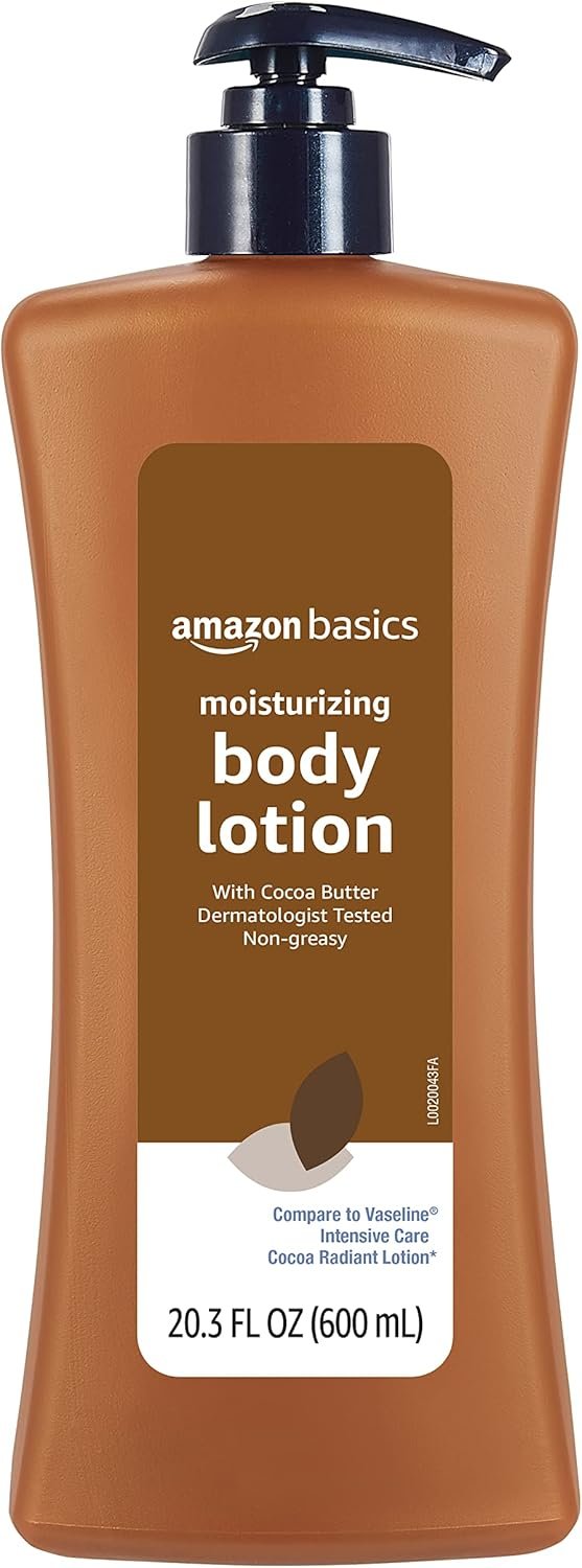 Amazon Basics Cocoa Butter Body Lotion, Lightly Scented, 20.3 Fl Oz, Pack of 1