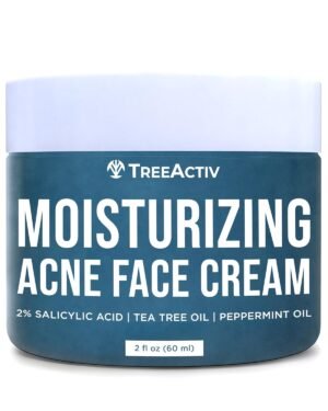 71lqX95j3zL._SL1500_.jpg TreeActiv Acne Cream Original Formula, 2 fl oz, 2% Salicylic Acid Face Moisturizer for Oily Skin, Skin Care Acne Formula for Cystic Acne Treatment, Hydrating Face Moisturizer for Acne Prone Skin