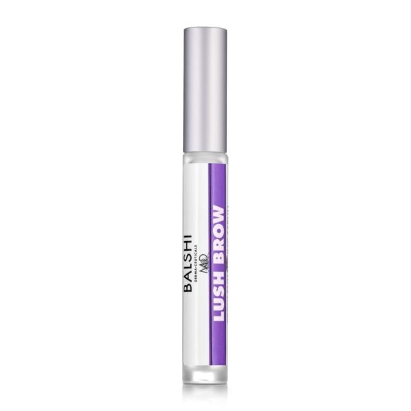 Lush Brow Eyebrow & Eyelash Rapid Growth Serum with Growth Peptides, Dermatologist Developed Eyelash Serum to Grow Lashes, Brow & Lash Enhancing Serum to Grow Fuller Eyelashes & Eyebrows, .16 oz/5ml