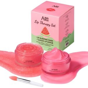71mA3b0tarL._SL1500_.jpg Lip Mask Set, Lip Scrub & Lip Butter, Overnight Lip Treatment Set Enriched With Skin Softening Ceramide & Watermelon and Hydrating Shea Butter, For A Softer & Smoother Pout