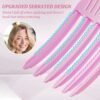 4Pcs Wind Shaping Styling Comb for Fluffy Bangs for Volume and Heatless Curls, Hair Volumizer Styling Tools Hair Lifting Essential for Women's Natural Voluminous Looks (Pink)