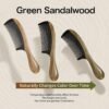 Onedor Handmade Buffalo Horn and Sandalwood Hair Combs - Anti-Static Natural Scent Wooden Detangler (Fine Tooth)