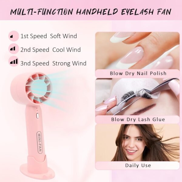 71mQAIHl9lL._SL1500_.jpg EMEDA Lash Shampoo Kit 2.02 fl oz Lash Cleaning Kit with Rechargeable Fan Dryer/Brush/Rinse Bottle, Oil-free Cleanser Wash for Extensions & Clusters & Natural Eyelashes, Cleaner for Eyelash Care