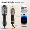 71mYGr97sZL._AC_SL1500_.jpg slopehill Mini Dual Voltage Hair Dryer Brush,1000 Watts Travel Hot Air Brush with European Plug, Ionic One Step Hair Dryer and Styler for Women for Home & Salon, 2 Heat & 2 Speed Settings