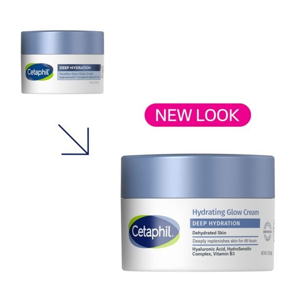 71mgoxYNfML._SL1500_.jpg Cetaphil Deep Hydration Healthy Glow Daily Face Cream, 1.7 oz, 48 Hour Dry Skin Face Moisturizer for Sensitive Skin, With Hyaluronic Acid, Vitamin E & Vitamin B5