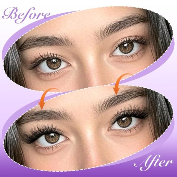71mtLMvOOBL._SL1500_.jpg Self Adhesive Eyelashes Natural Pre-glued Lashes No Glue Needed Lashes Cat Eye Lashes Faux Mink Eyelashes Reusable Self Adhesive Lashes 5 Pairs by zanlufly