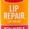 O'Keeffe's Lip Repair Lip Balm with Cherry & Vitamin E Oil - Stick (3 Pack) - Moisturizer for Extremely Cracked, Dry Lips