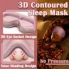 71n08wbR-sL._AC_SL1500_.jpg Sleep Mask for Women Eyelash Extension, Eye Mask for Lash Extensions No Pressure 3D Contoured Lash Extension Sleep Mask, Block Out Light Sleep Protector Eye Shade Cover for Travel Yoga Nap