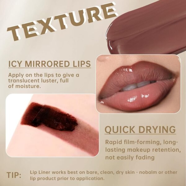 71nHyEJZ3-L._SL1500_.jpg Peel Off Lip Liner Stain Tattoo, Long Lasting Waterproof Lip Stain Peel off, Tattoo Nude Lip Liner and Lip Gloss Combo, Non-Stick Cup Nourishing Lip Gloss Set Lipstick Makeup