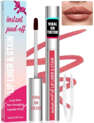 71nMhEY56ML._SL1500_.jpg iMethod Lip Stain - Lip Liner Stain, Peel Off Lip Stain with Tweezer, Natural Long Lasting Lip Stain Peel Off, Waterproof, Easy to Use, Stay On All Day, Nude Pink